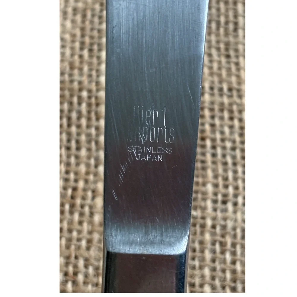 Vintage Pier 1 Butter Spreader Knife No Design Minimalist Simple Plain Flatware